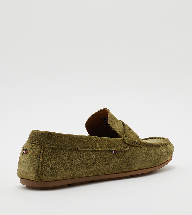 Round Toe Suede Loafers