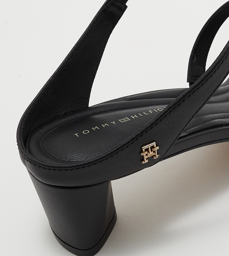 Leather Strappy Open Toe Heel Sandals