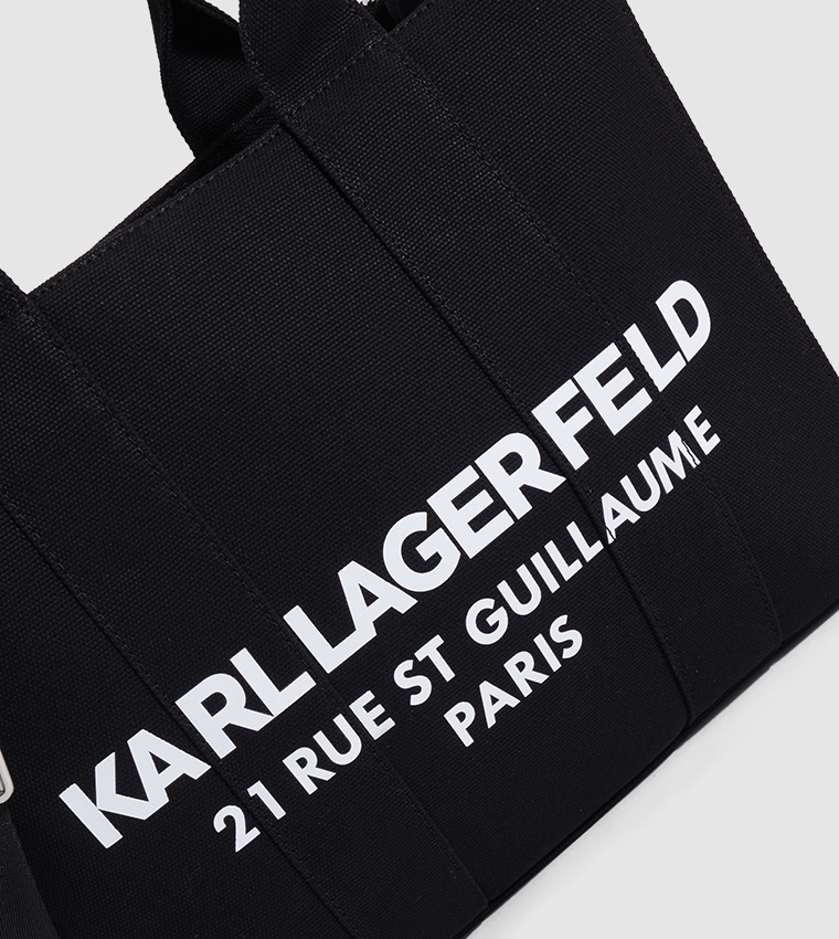 Buy Karl Lagerfeld Logo Printed Shoulder Bag In Black | 6thStreet Saudi ...