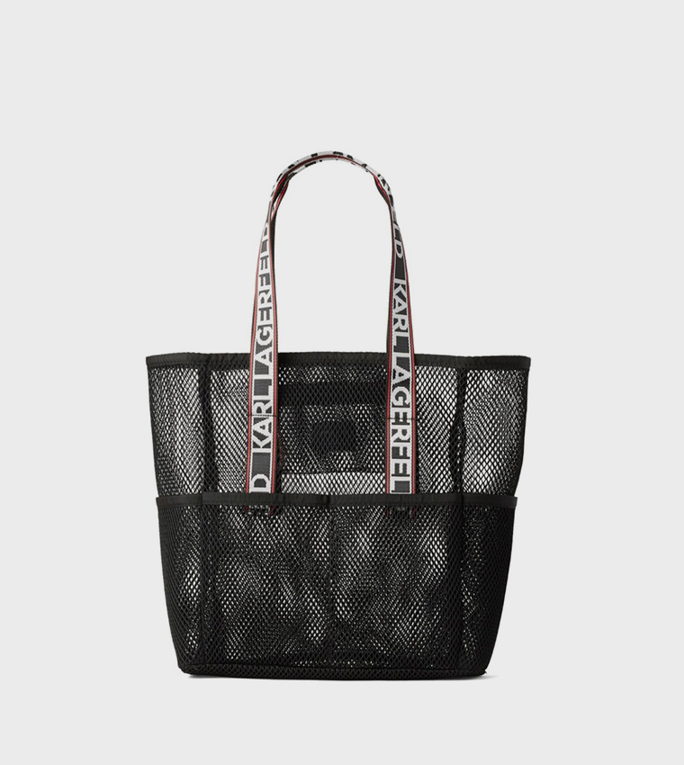 Monotype Mesh Beach Tote Bag