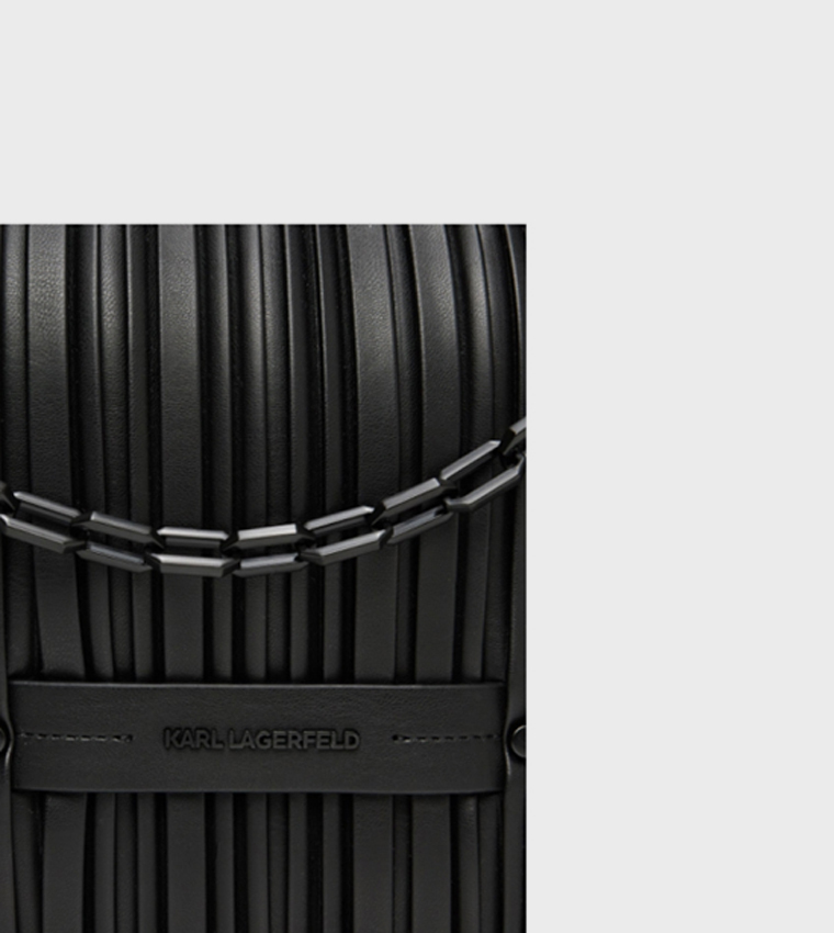 Pleated Faux Leather Handheld Bag