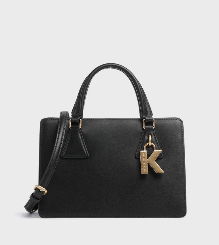 LOCK Textured Satchel Bag