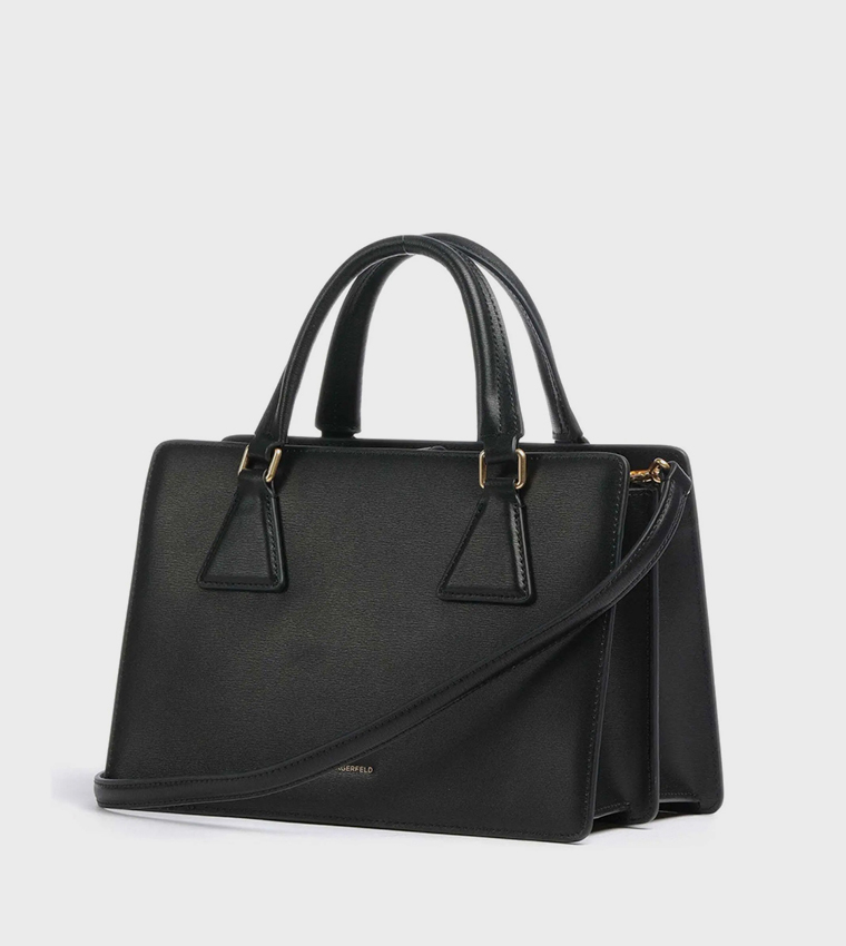 LOCK Textured Satchel Bag