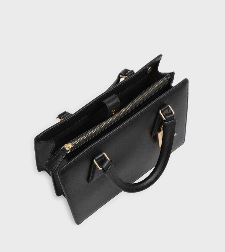 LOCK Textured Satchel Bag