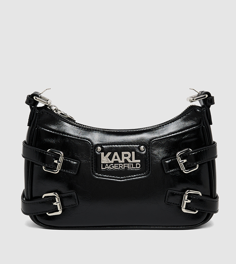 Logo Detail Zip Closure Crossbody Bag