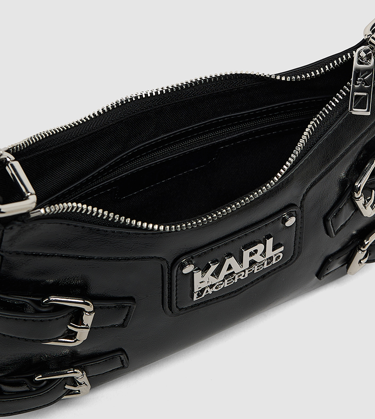 Logo Detail Zip Closure Crossbody Bag