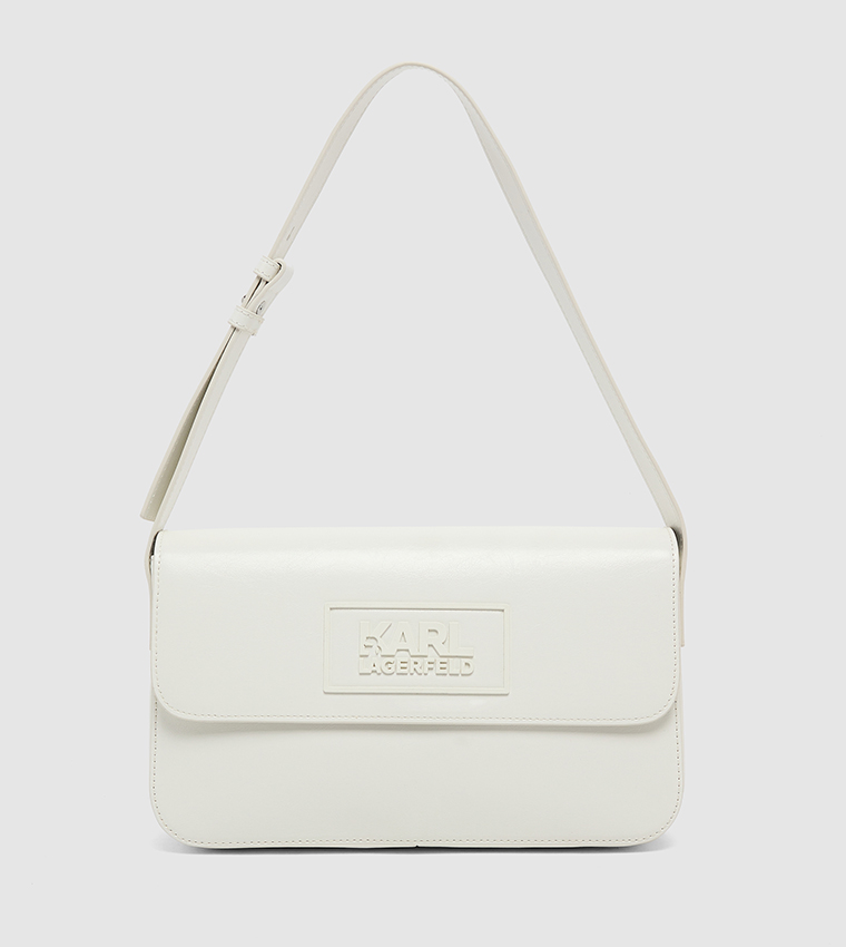 Logo Detail Flap Shoulder Bag