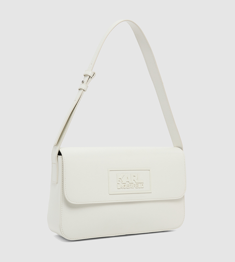 Logo Detail Flap Shoulder Bag
