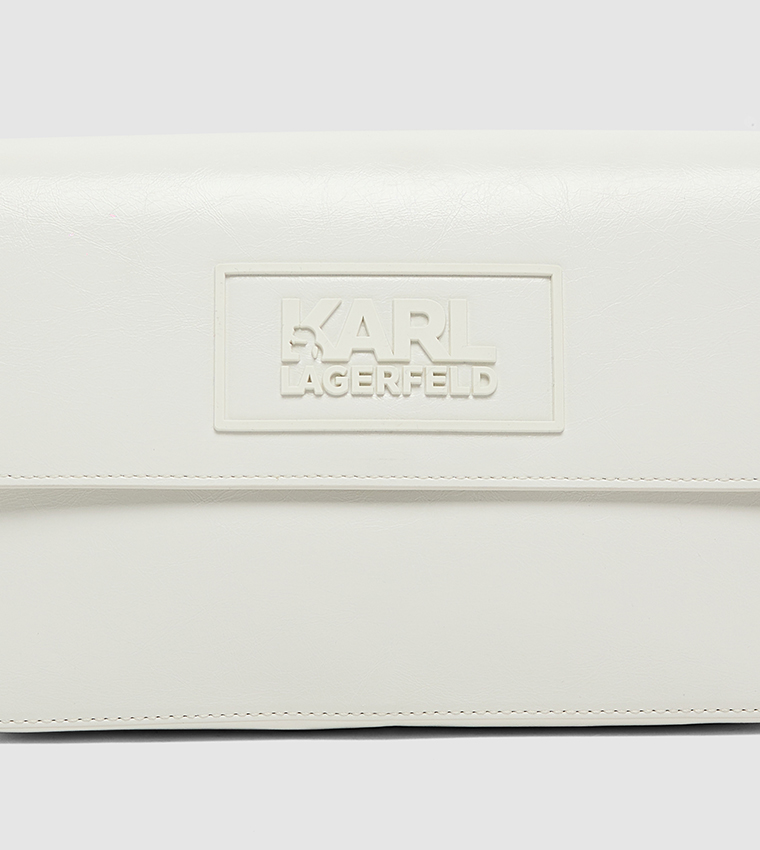 Logo Detail Flap Shoulder Bag