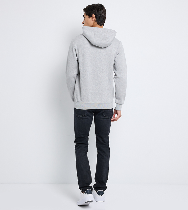 Embossed Long Sleeves Hoodie