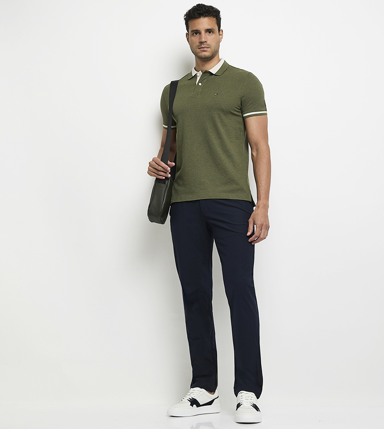DENTON Knitted Button Closure Chinos