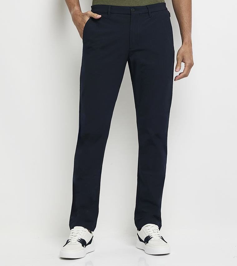 DENTON Knitted Button Closure Chinos