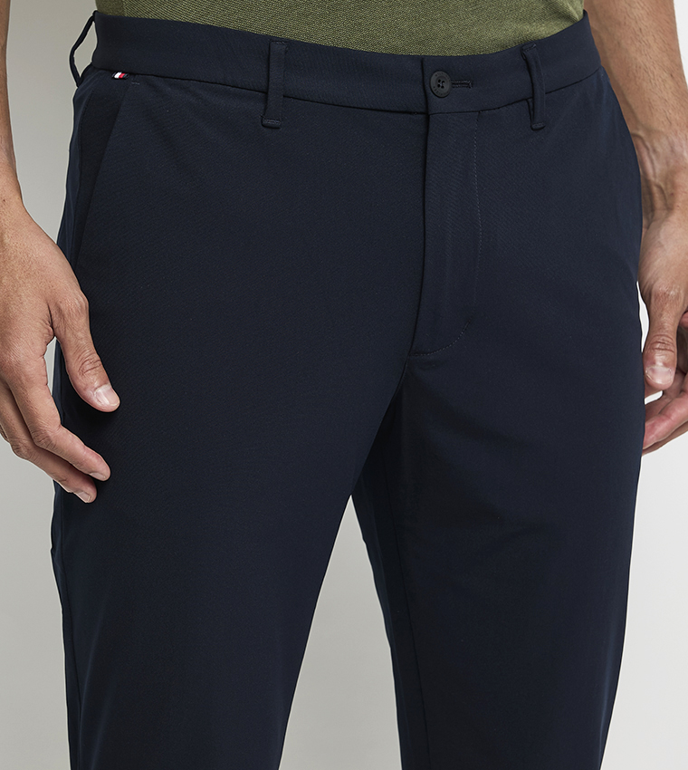 DENTON Knitted Button Closure Chinos