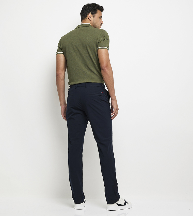 DENTON Knitted Button Closure Chinos