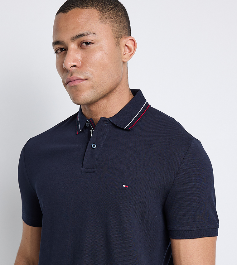 Placket Interest Polo T-Shirt