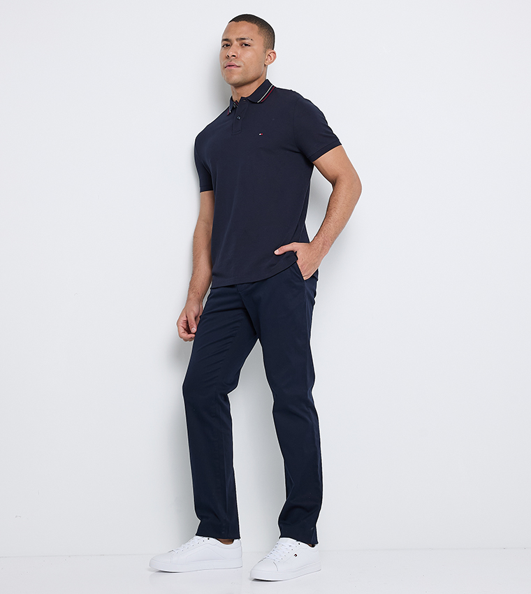 Placket Interest Polo T-Shirt