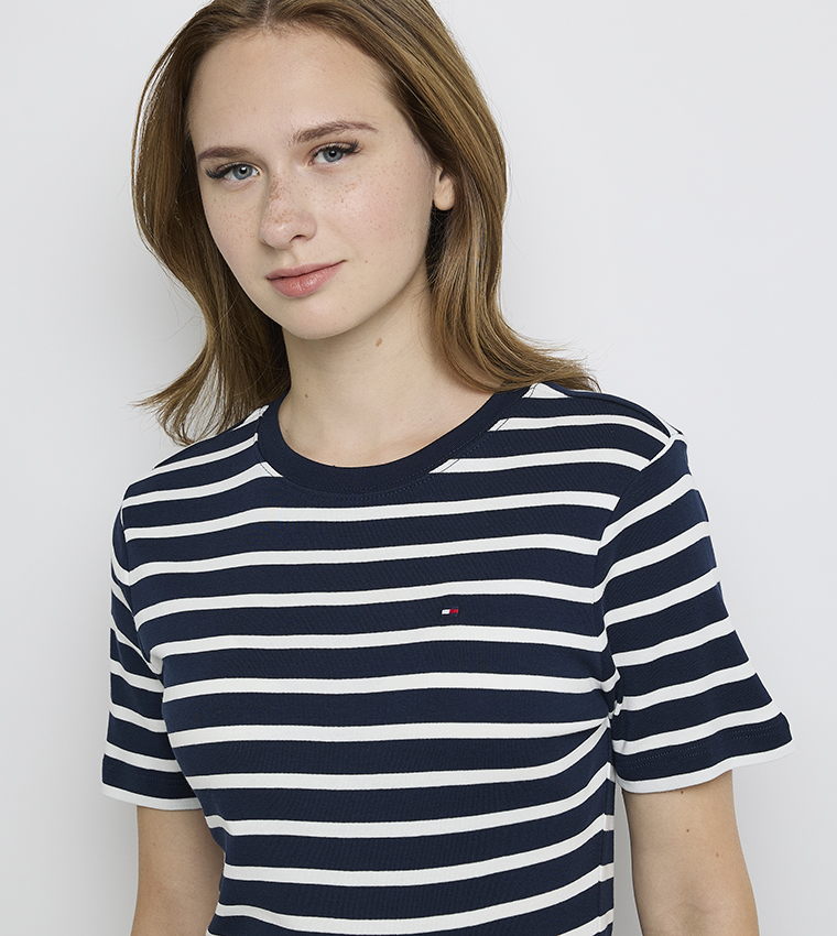 Striped Slim Fit Crew Neck T-Shirt