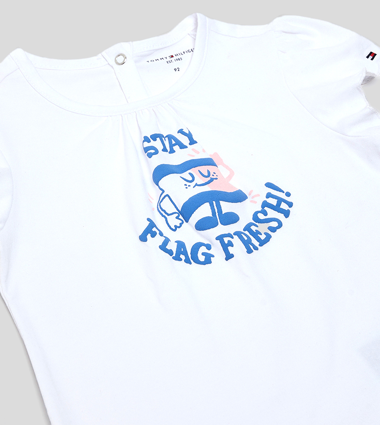 Printed Crew Neck Top