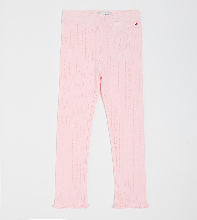 Flag Detail Knitted Leggings