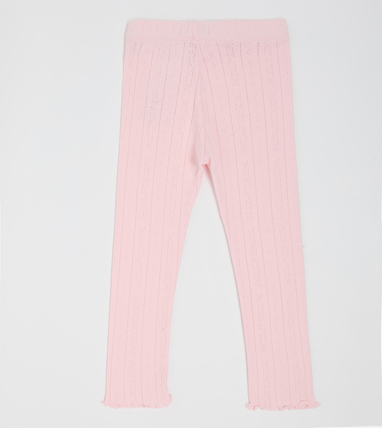 Flag Detail Knitted Leggings