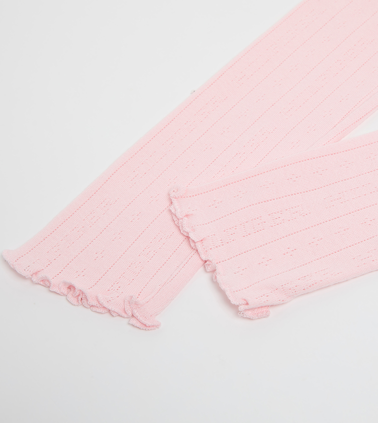 Flag Detail Knitted Leggings