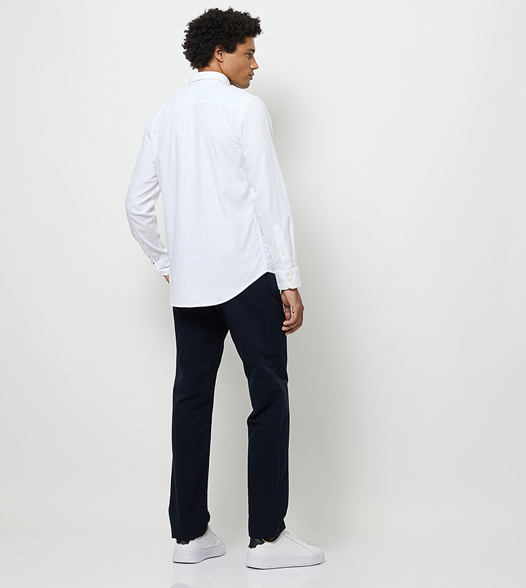 Flag Detail Flex Dobby Shirt