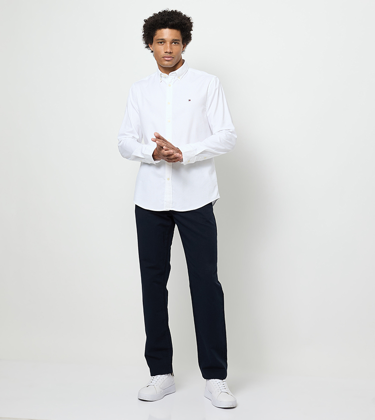 Flag Detail Flex Dobby Shirt