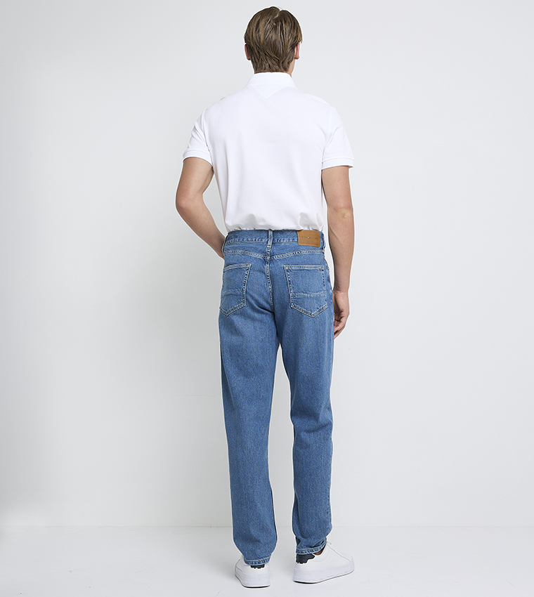 HARLEM Washed Tapered Fit Jeans