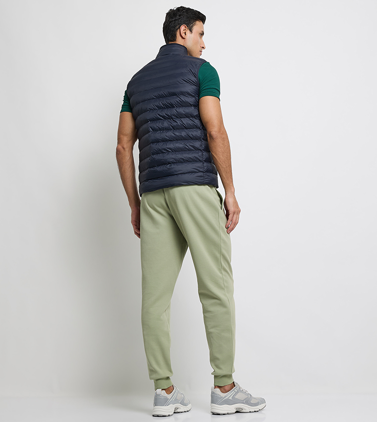Flag Detail Zip-Through Puffer Gilet