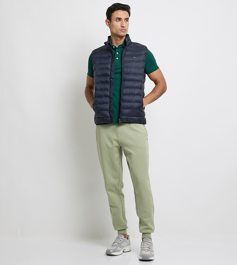Flag Detail Zip-Through Puffer Gilet