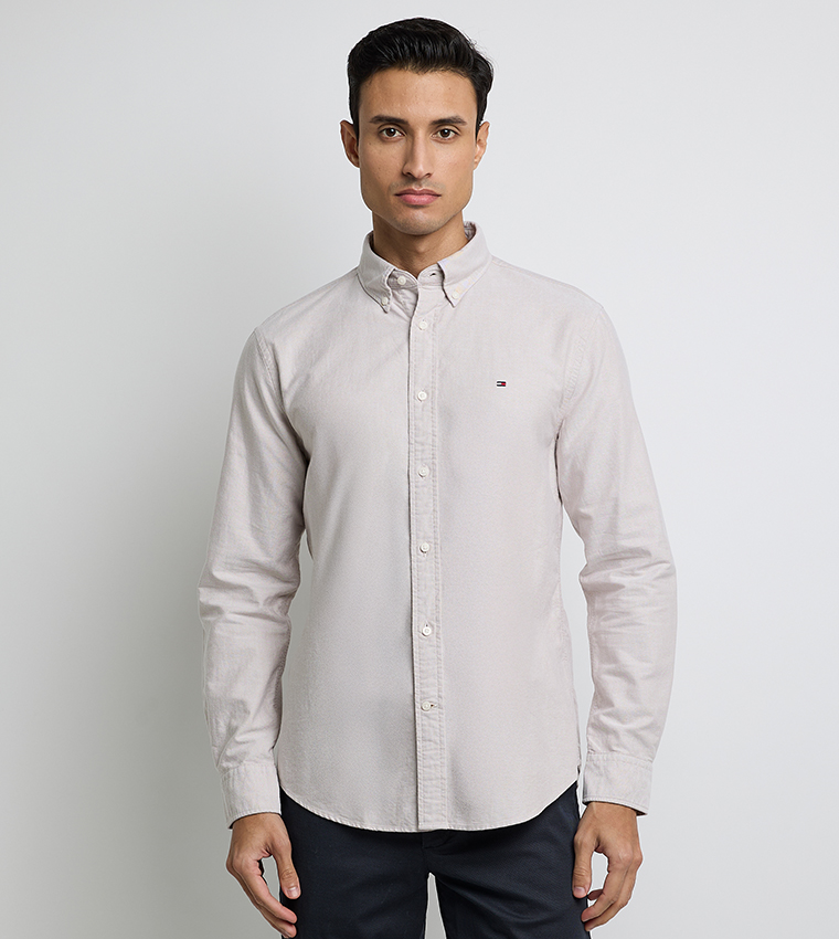 HERITAGE Flag Embroidered Oxford Shirt