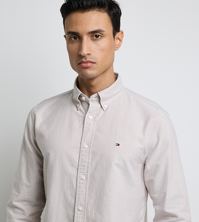 HERITAGE Flag Embroidered Oxford Shirt