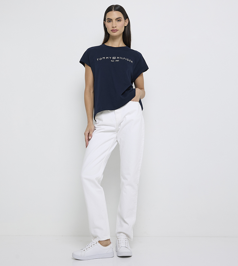 Logo Printed Crew Neck T-Shirt