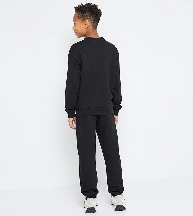 Logo Detail Long Sleeves Sweatsuit Set
