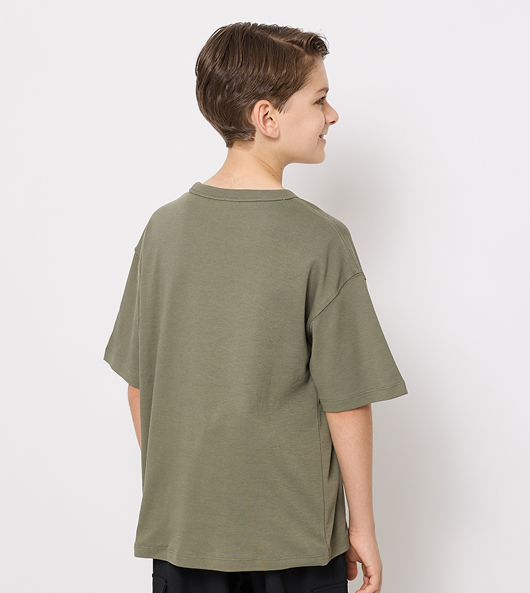 Monotype Embroidered Crew Neck T-Shirt