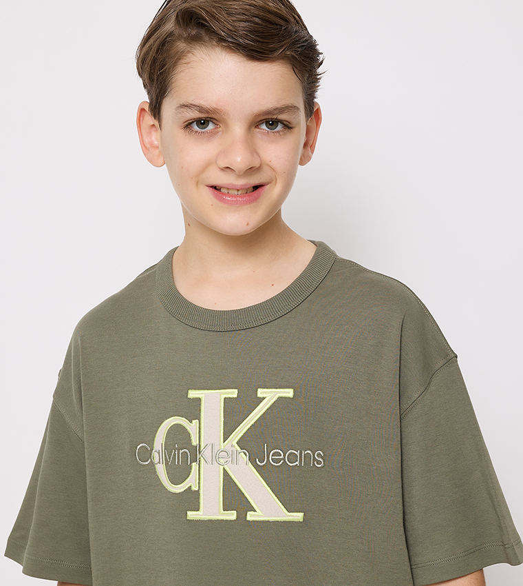 Monotype Embroidered Crew Neck T-Shirt