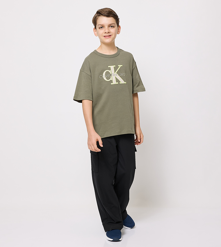 Monotype Embroidered Crew Neck T-Shirt