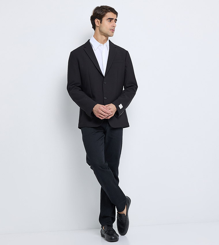 Single Breasted Lapel Collar Blazer