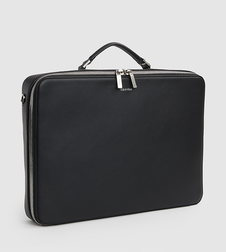 Logo Detail Sleek Laptop Bag