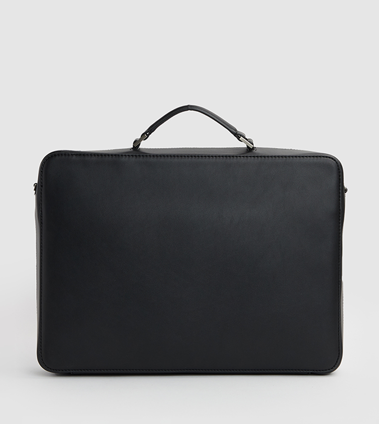 Logo Detail Sleek Laptop Bag