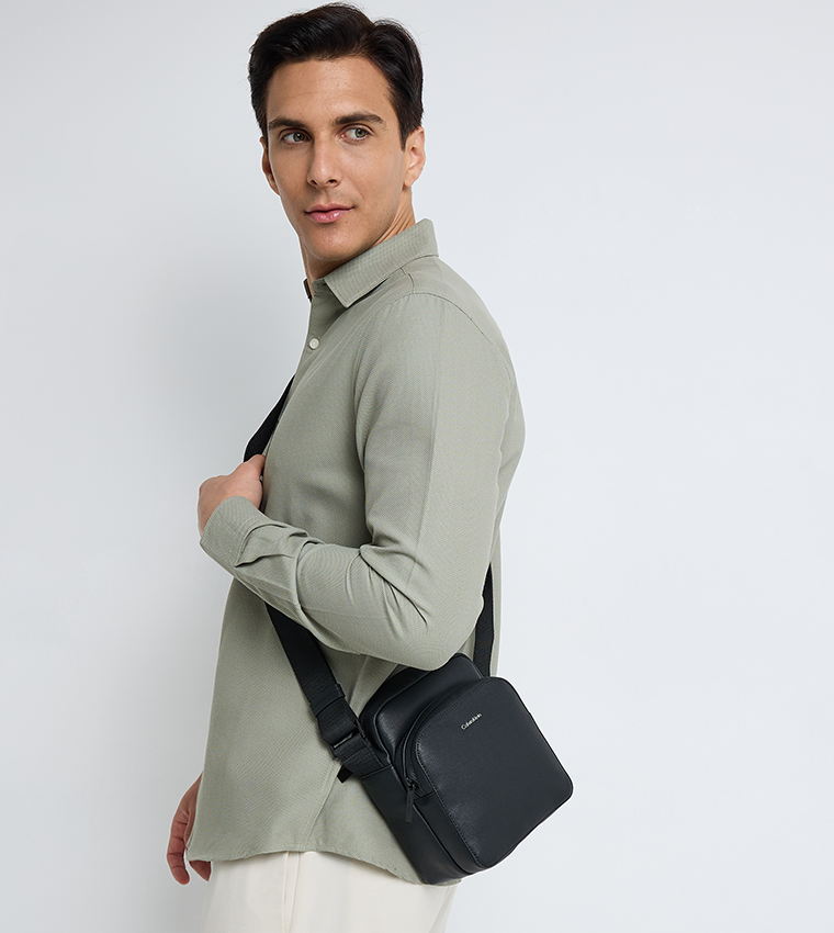 Logo Detail Reporter Bag