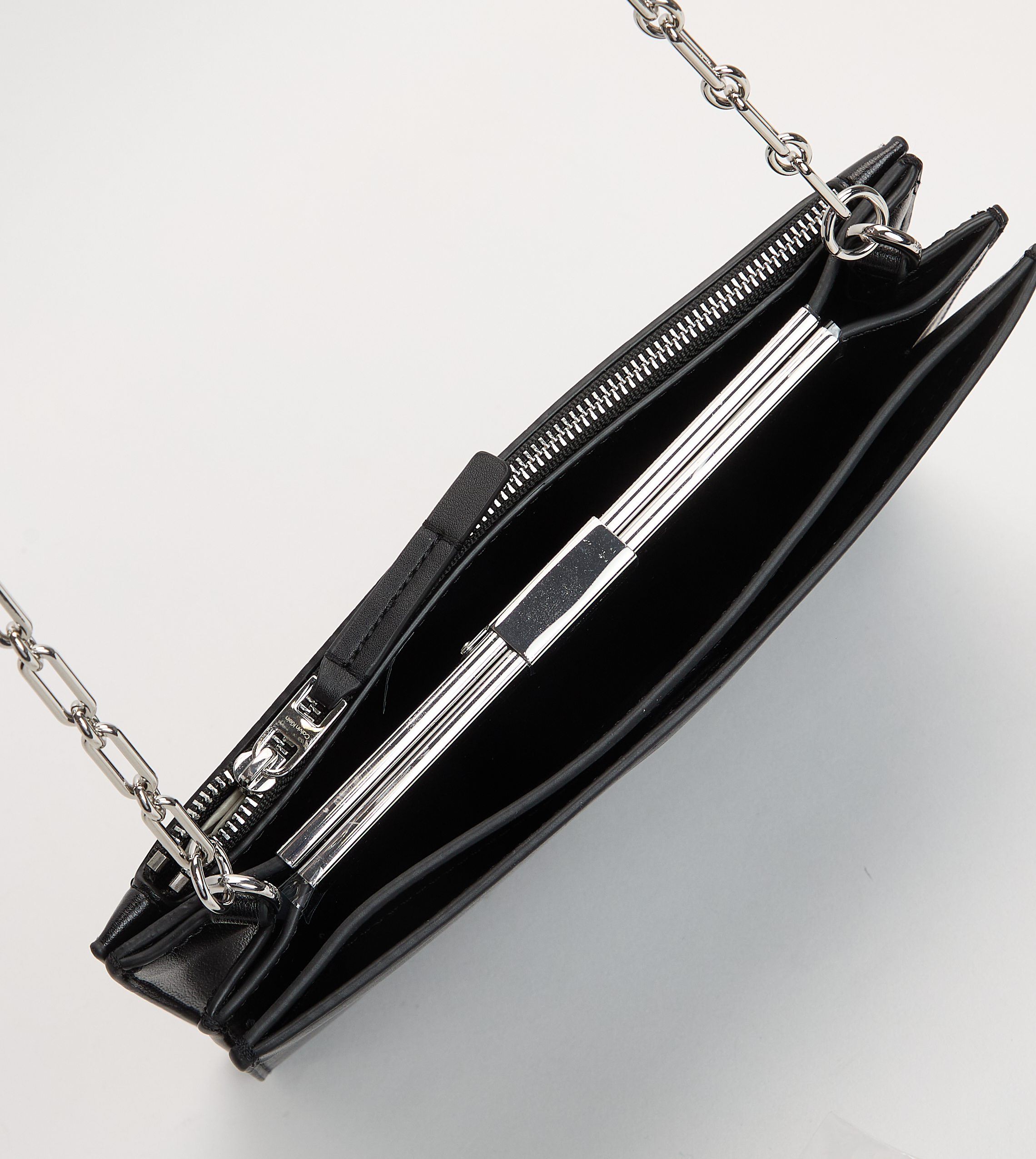 Logo Detail Textured Crossbody Bag