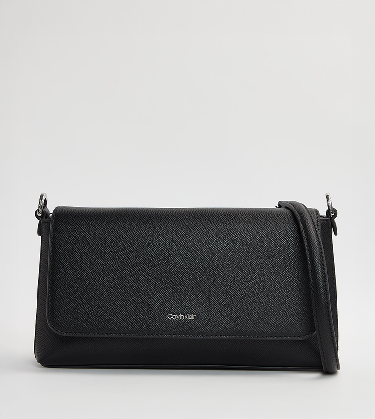 Textured Flap Convertible Shoulder Bag
