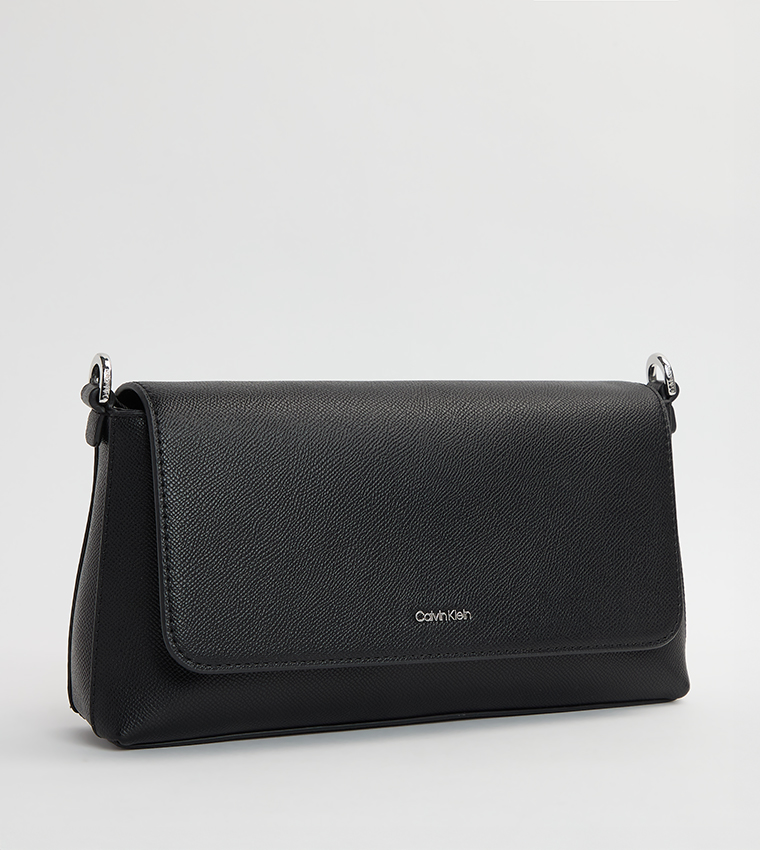 Textured Flap Convertible Shoulder Bag