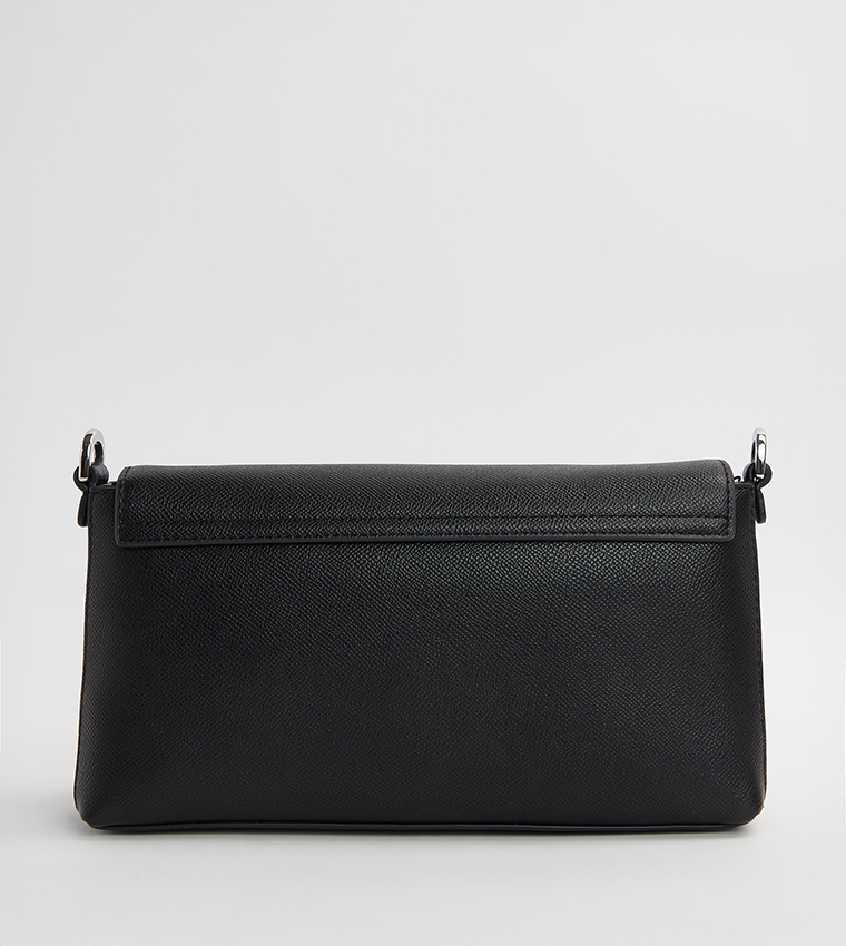Textured Flap Convertible Shoulder Bag