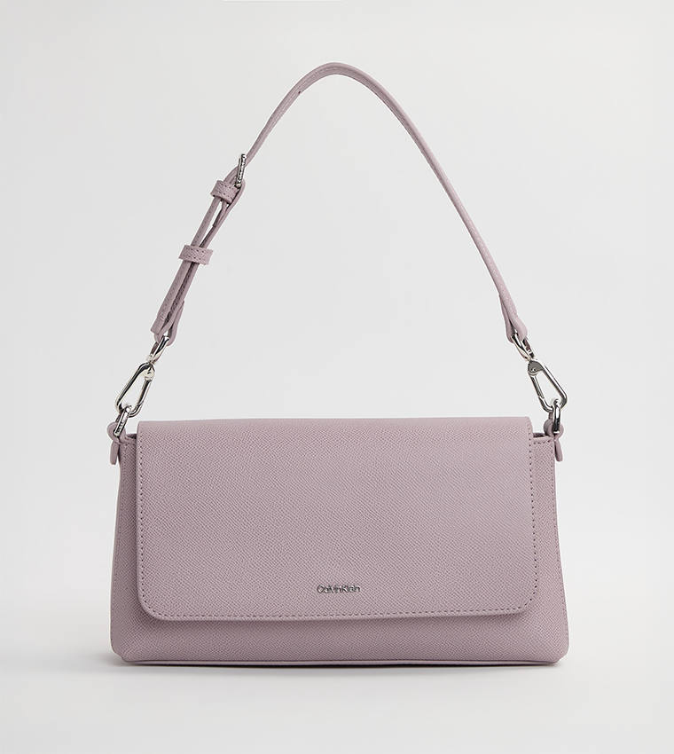 Textured Flap Convertible Shoulder Bag