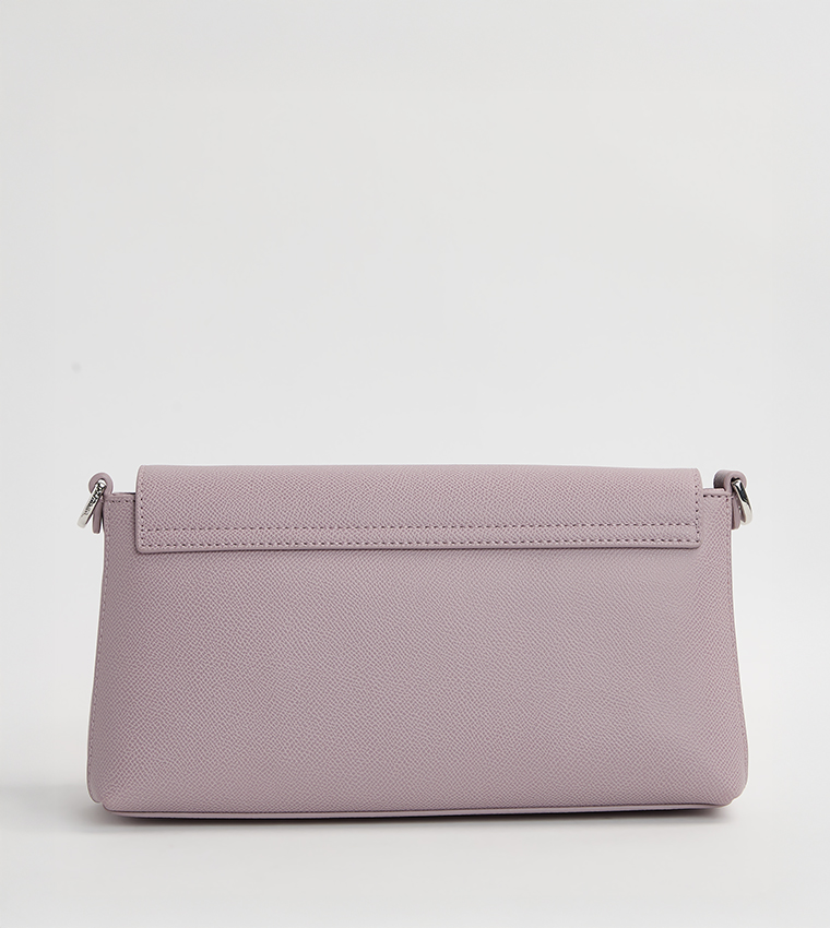 Textured Flap Convertible Shoulder Bag