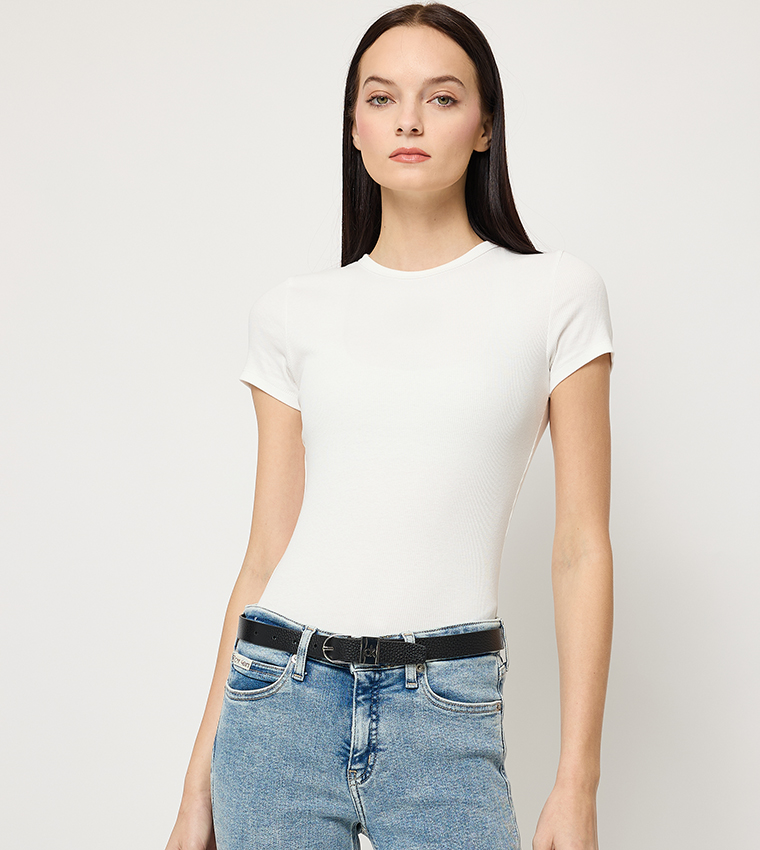 Textured Leather Belt