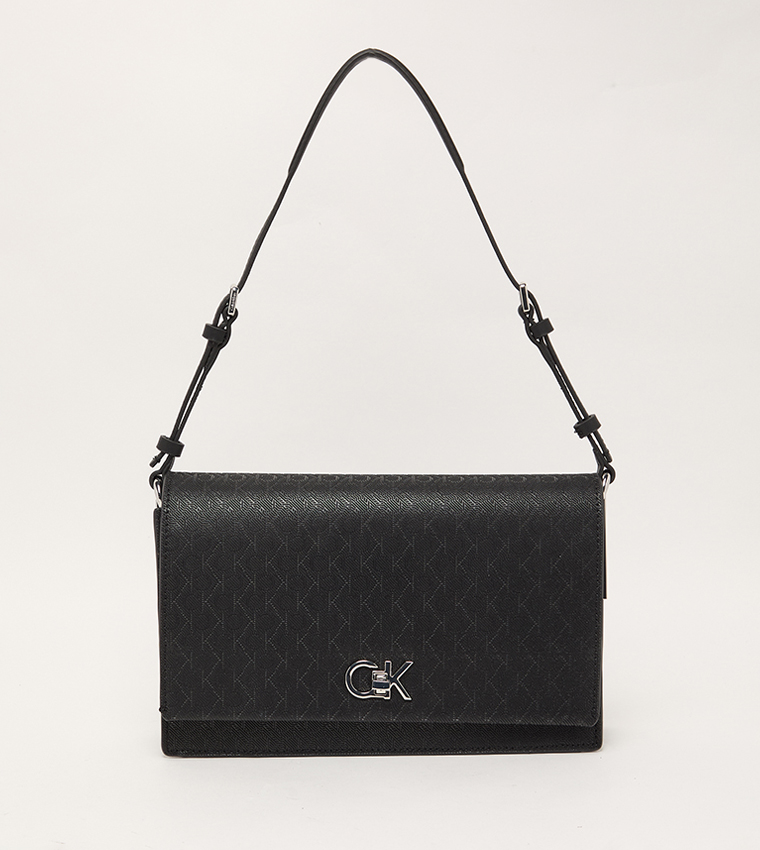 Textured Flap Shoulder Bag