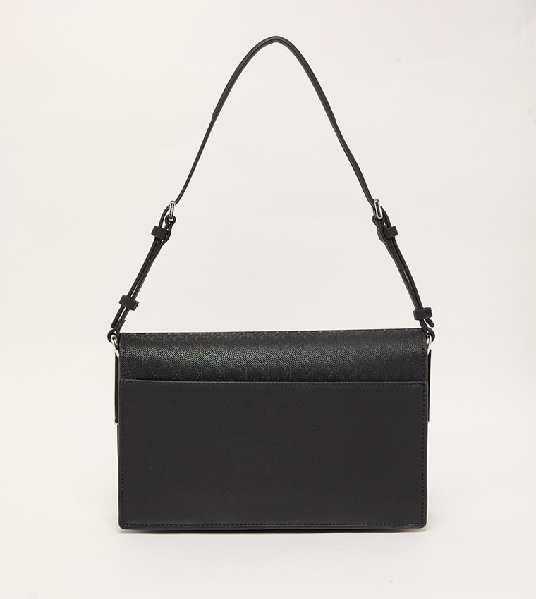 Textured Flap Shoulder Bag